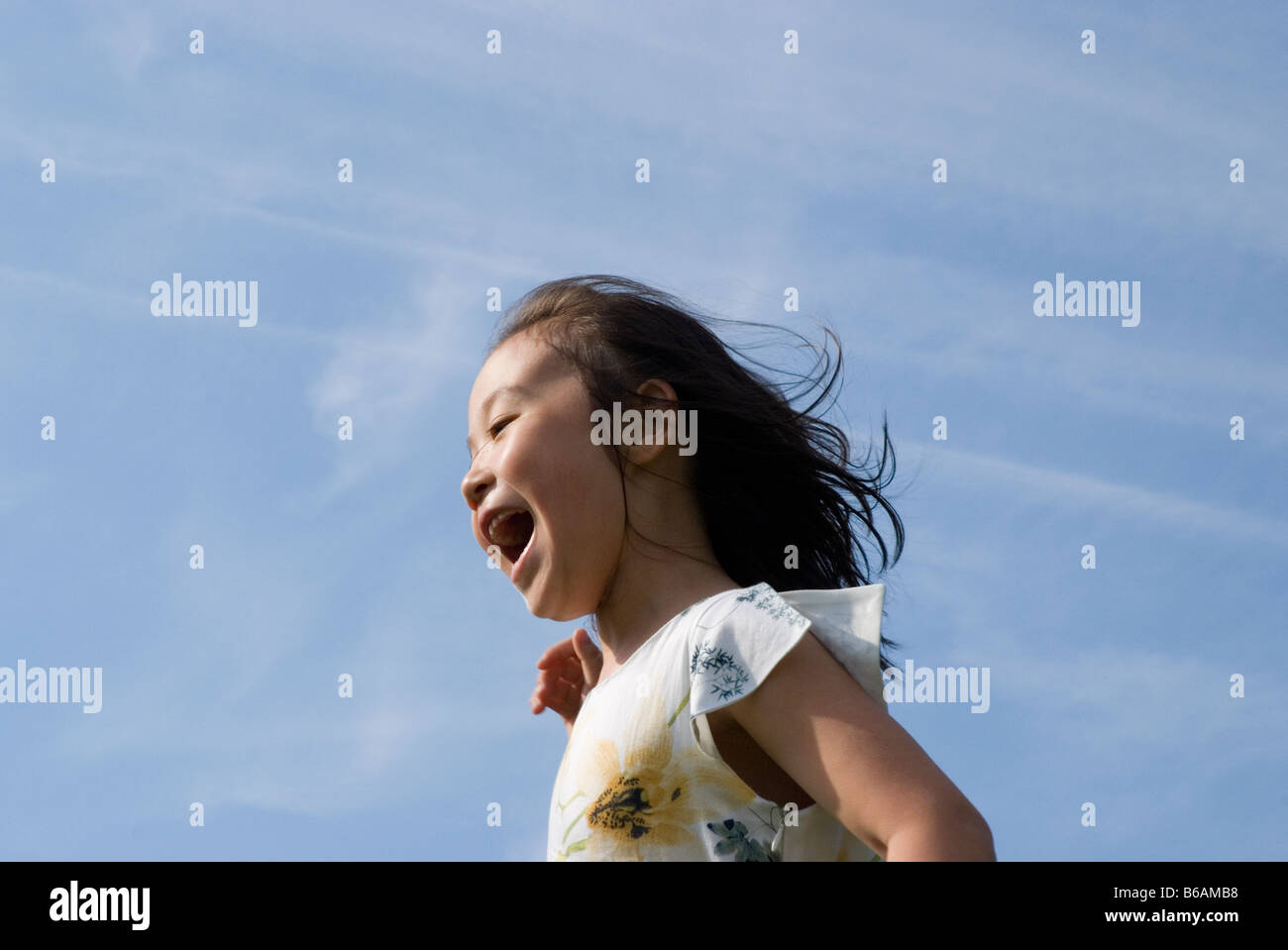 Portrait of smiling girl Stock Photo - Alamy