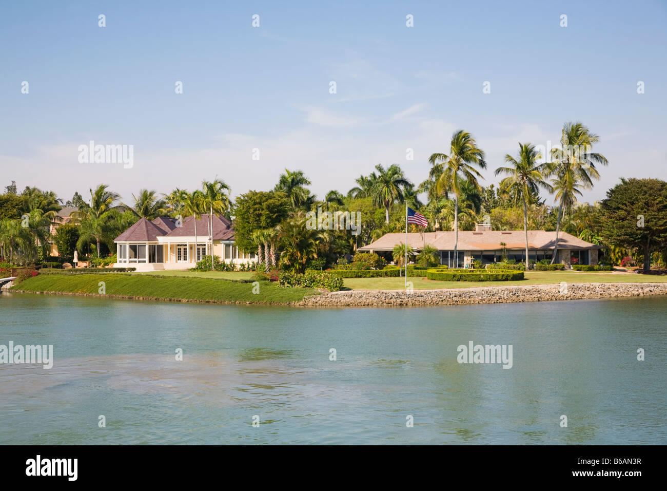 Expensive waterfront houses in Naples Florida Stock Photo Alamy