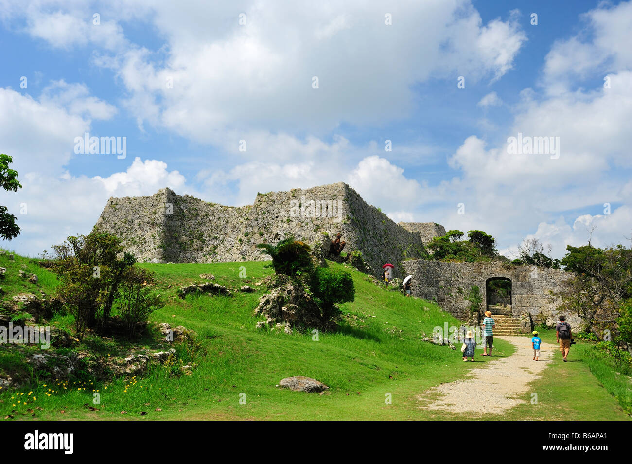 nakagusuku castle, nakagusuku, nakagami district, okinawa, japan Stock
