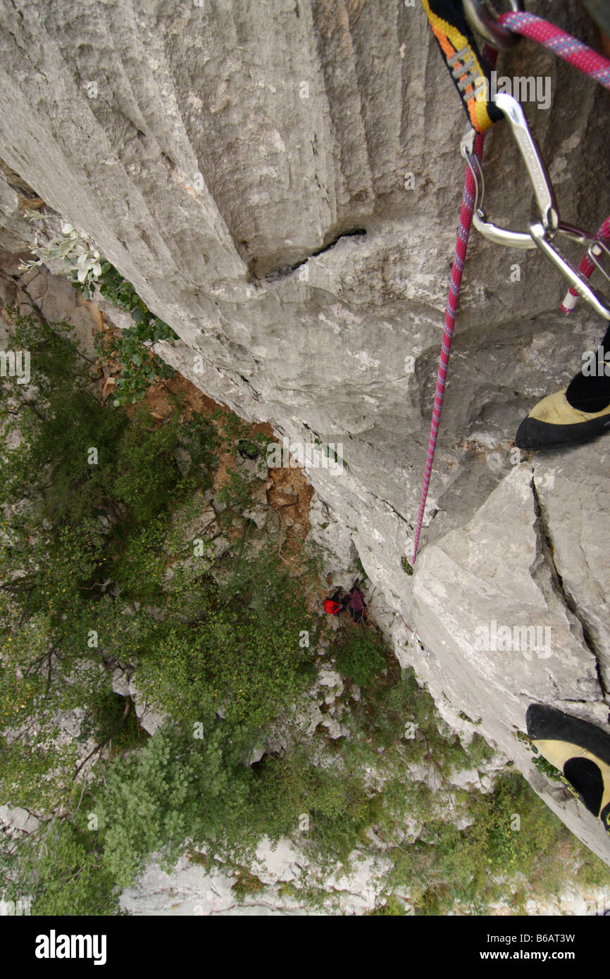 Rock climbing in Paklenica, Croatia Stock Photo Alamy