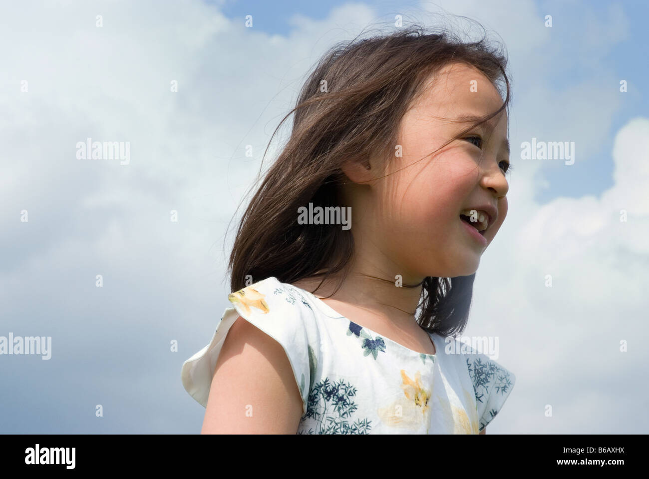 Portrait of smiling girl Stock Photo - Alamy
