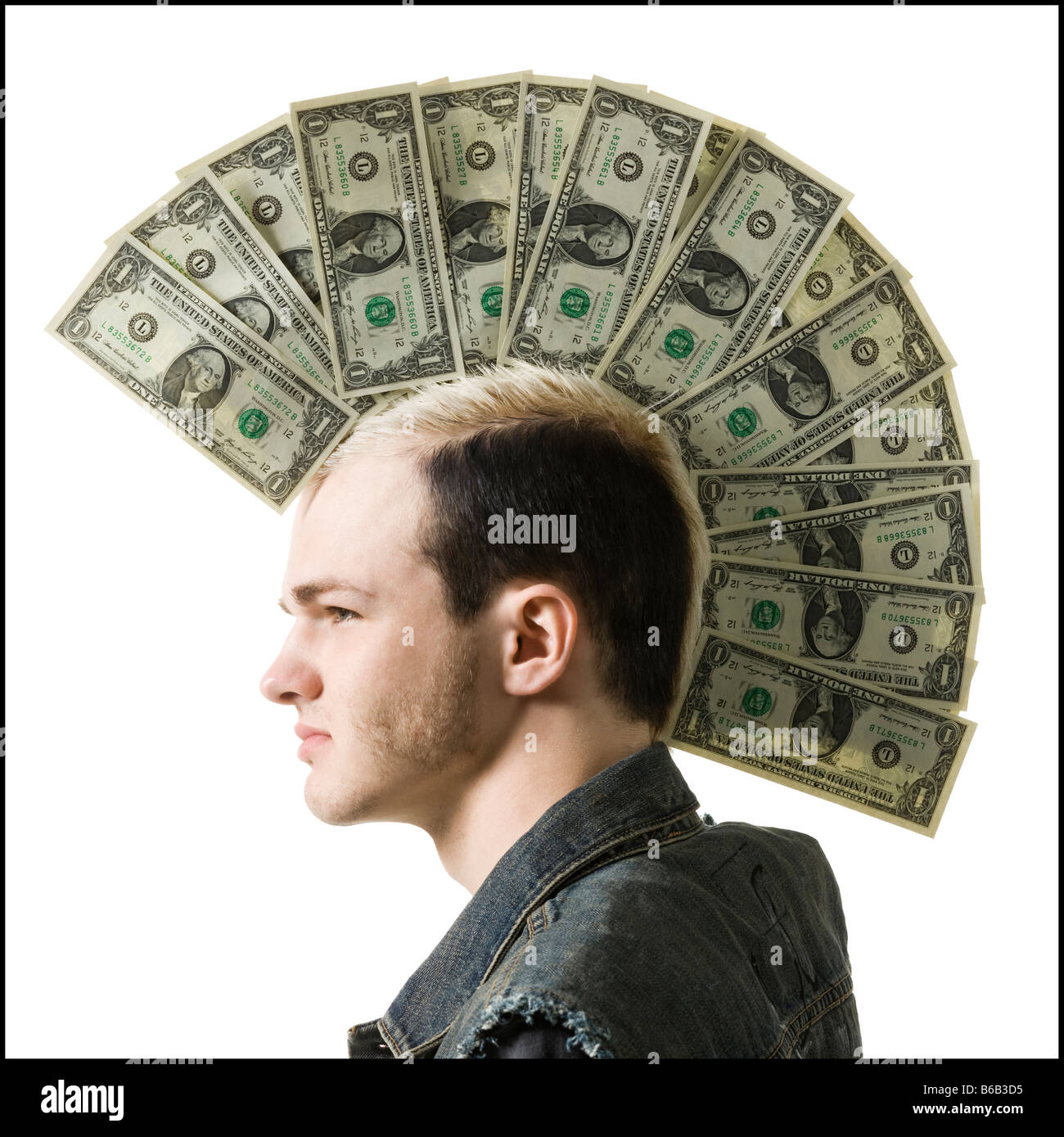 man with a mohawk Stock Photo
