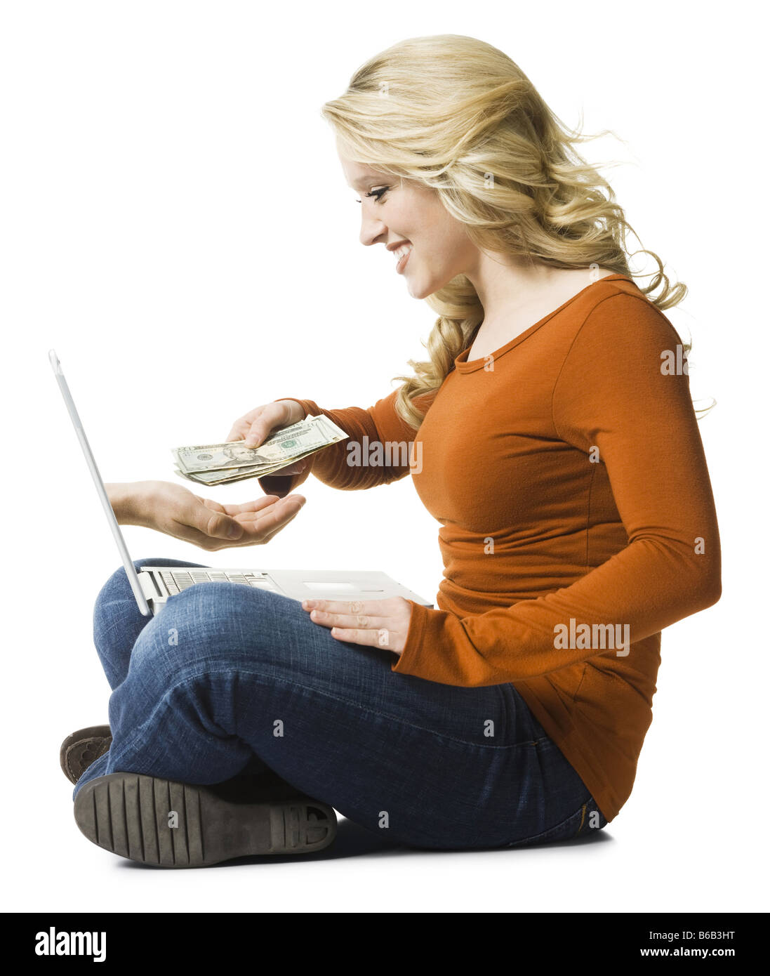 woman buying online Stock Photo
