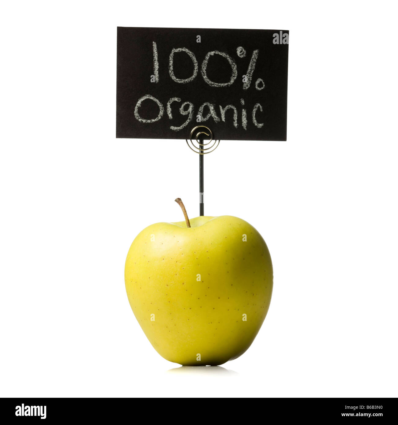 organic golden delicious apple Stock Photo