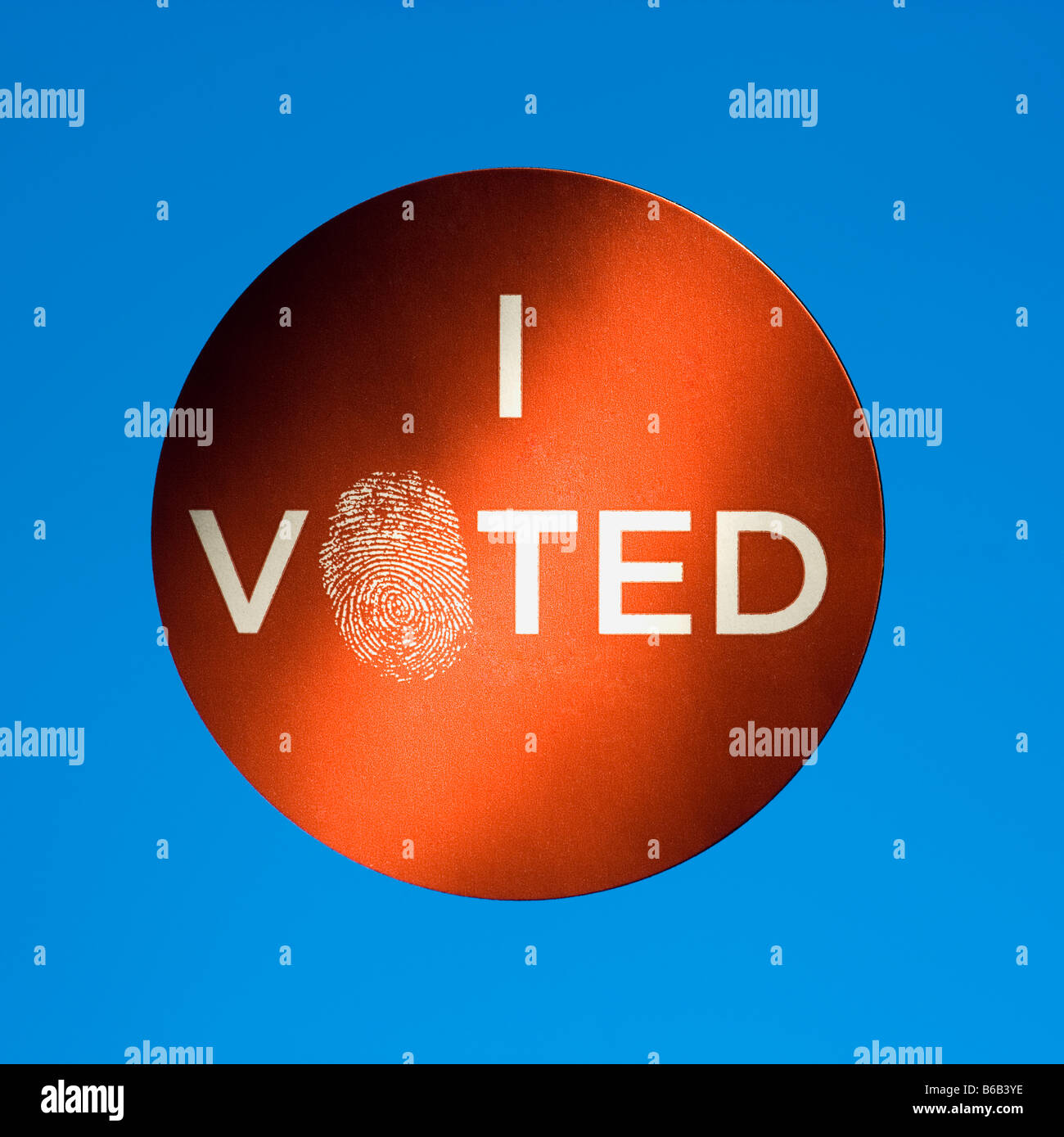 i voted sticker Stock Photo