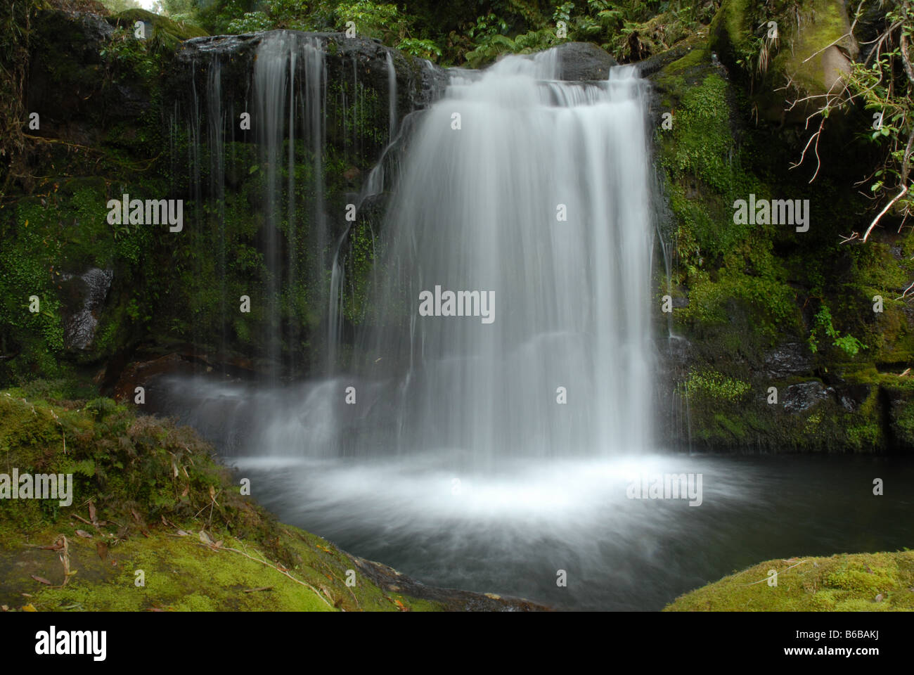 Waterfall in New Zealand Stock Photo - Alamy