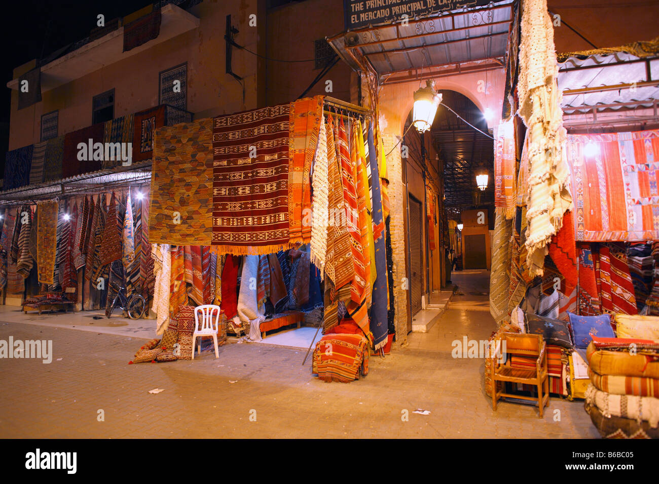 Carpet shop, Marrakesh, Morocco, Africa Stock Photo Alamy