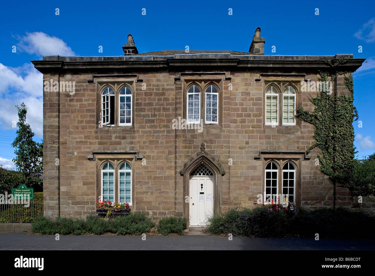 Ripley village typical buildings North Yorkshire UK Great Britain Stock