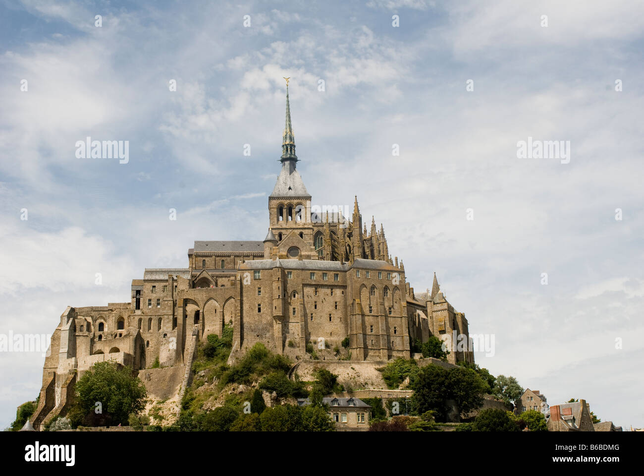 Beautiful view of Mont Saint Michel. St Michaels Mount is a rocky tidal island in Normandy France. Stock Photo