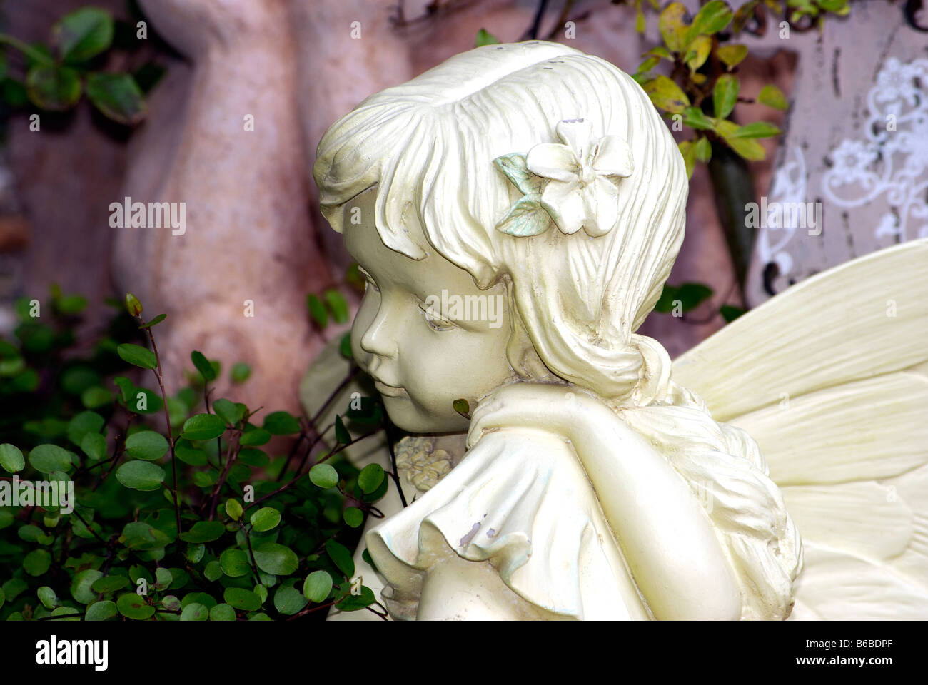 angel sculpture statue girl weeping Stock Photo Alamy
