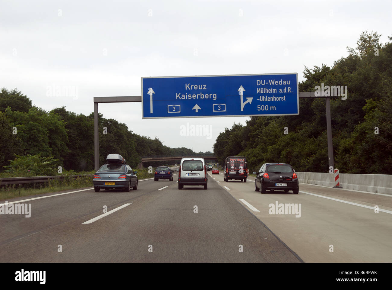 German autobahn motorway direction overhead hi-res stock photography ...