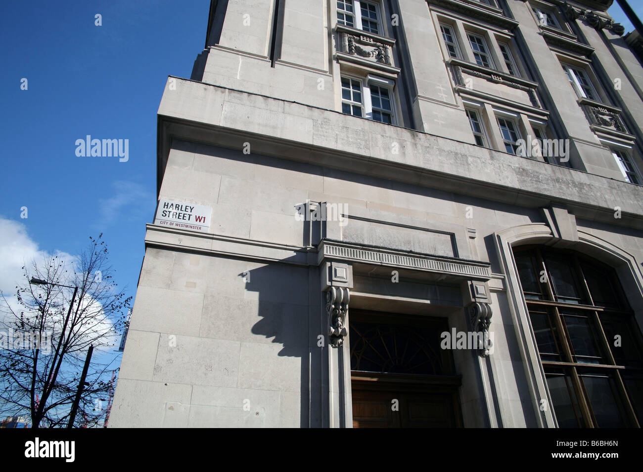 Harley Street in London, famous for private medicine Stock Photo