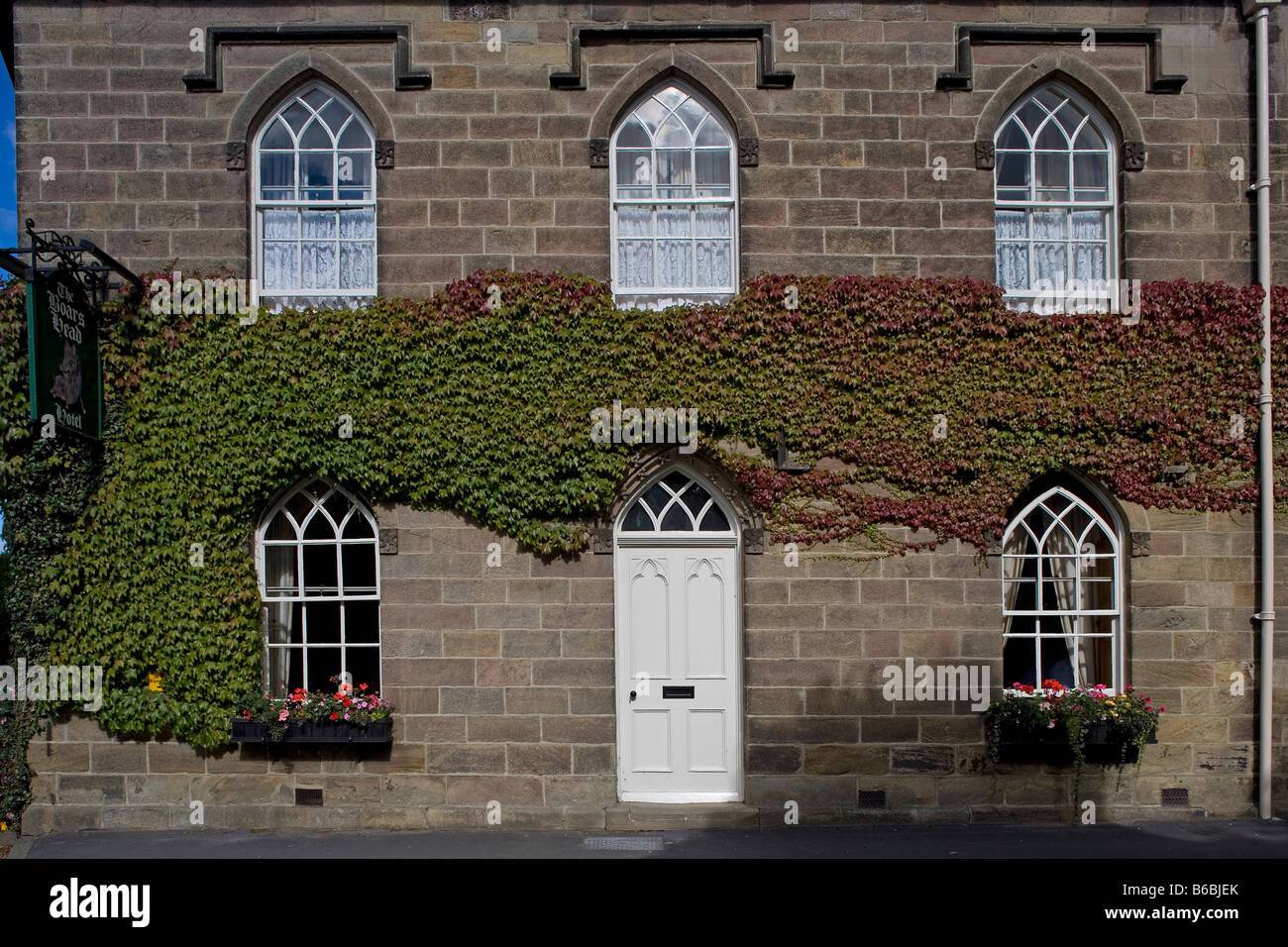 Ripley village typical buildings North Yorkshire UK Great Britain Stock