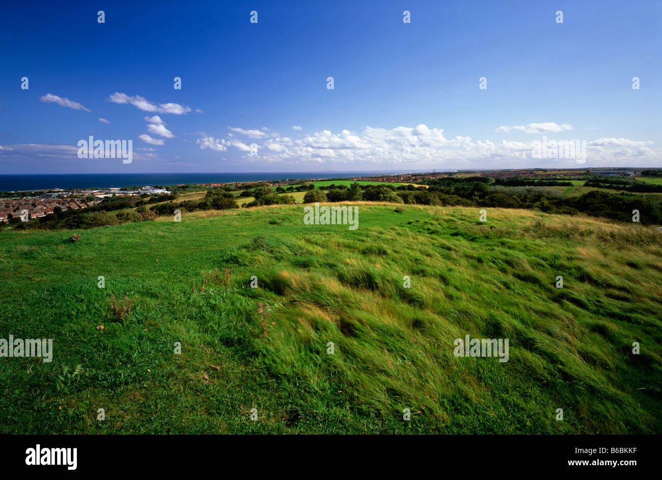 A summer view of Sunderland and the north east coastline viewed from