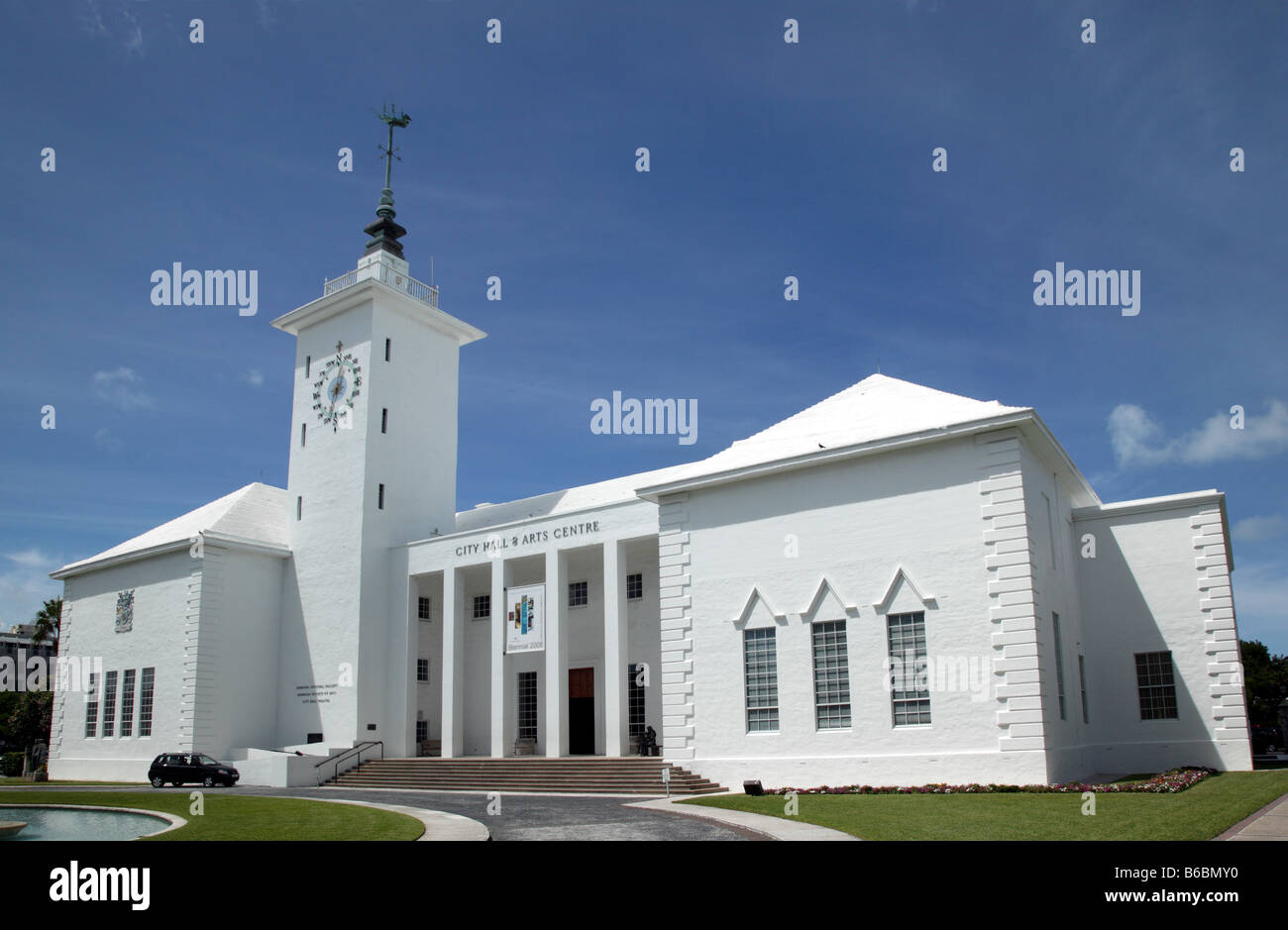 View of City Hall and Arts Center, Hamilton, Bermuda Stock Photo Alamy