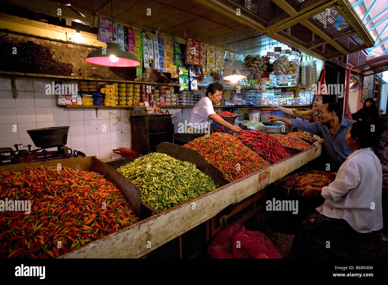Indonesia, Surabaya, Java, Pasar Pabean market Stock Photo