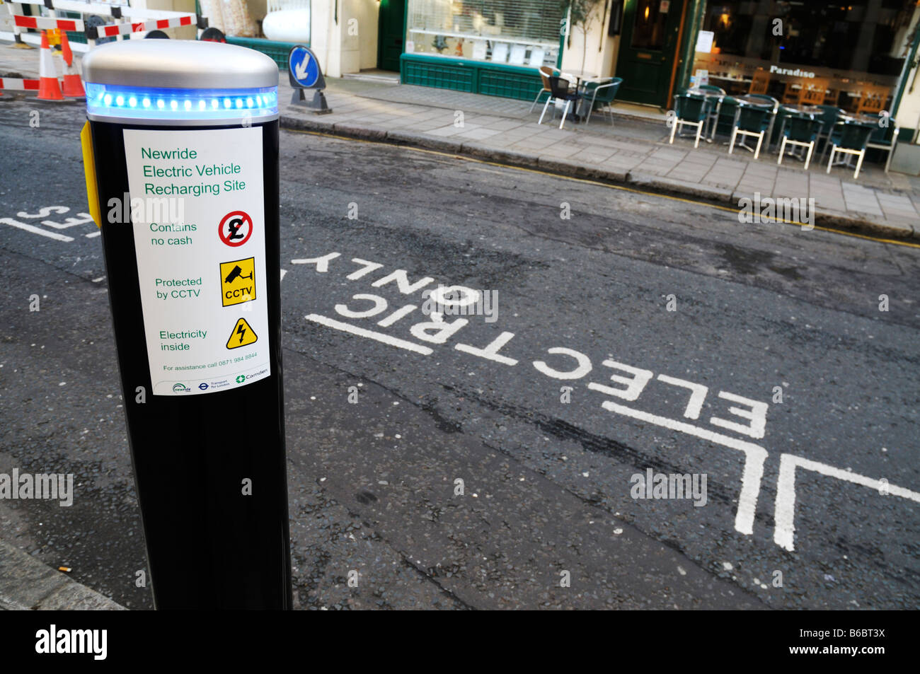 Electric vehicle charging point, London Stock Photo Alamy