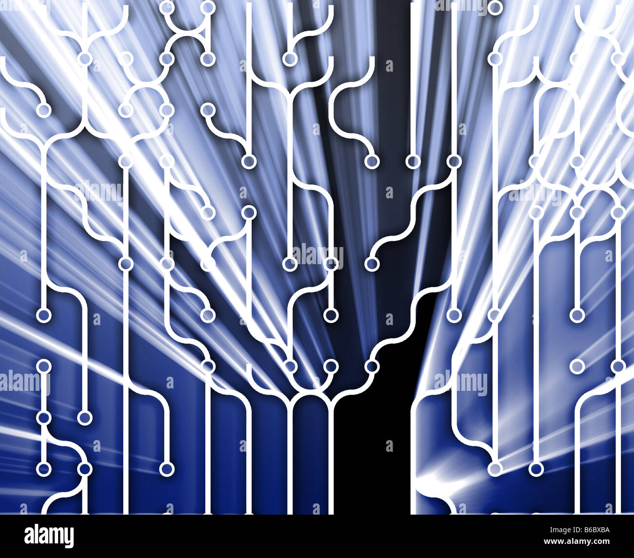 Abstract wallpaper illustration of electronic circuitry patterns Stock ...