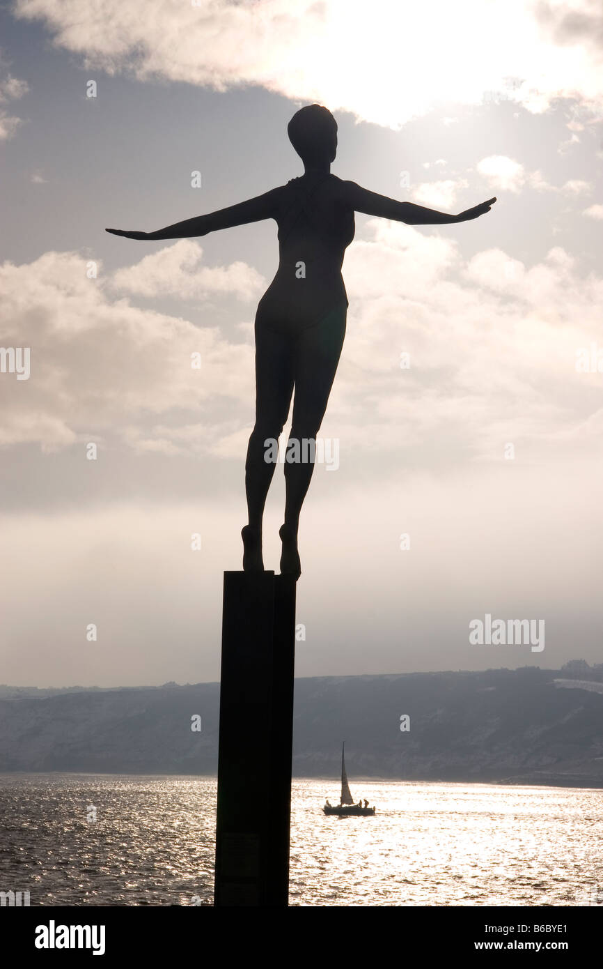 Scarborough historic tourism statue Stock Photo Alamy