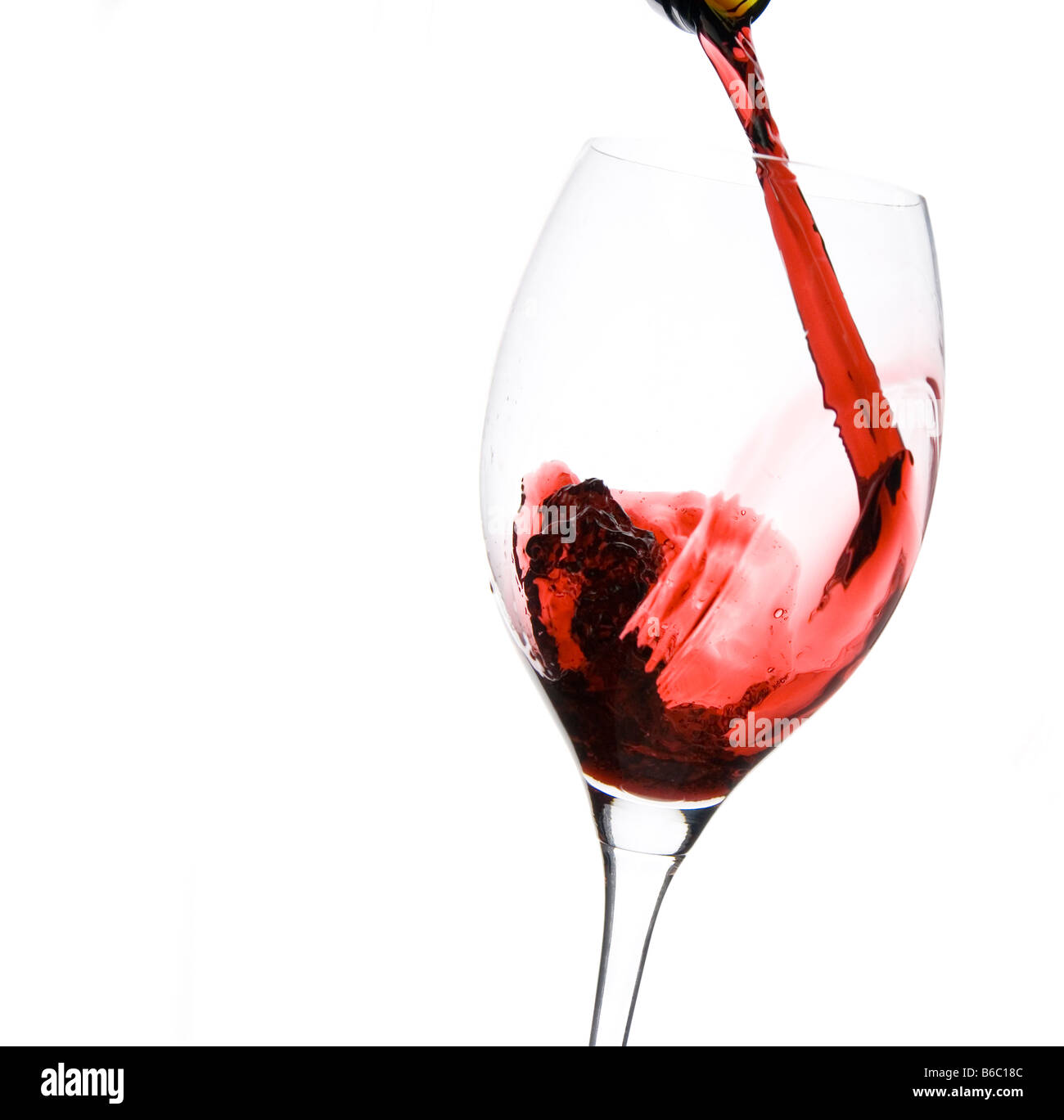 a clear glass of red wine isolated on white background Stock Photo - Alamy