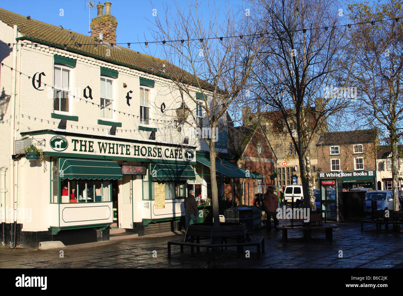 The White Horse Cafe, Thirsk, North Yorkshire, England, U.K. Stock Photo