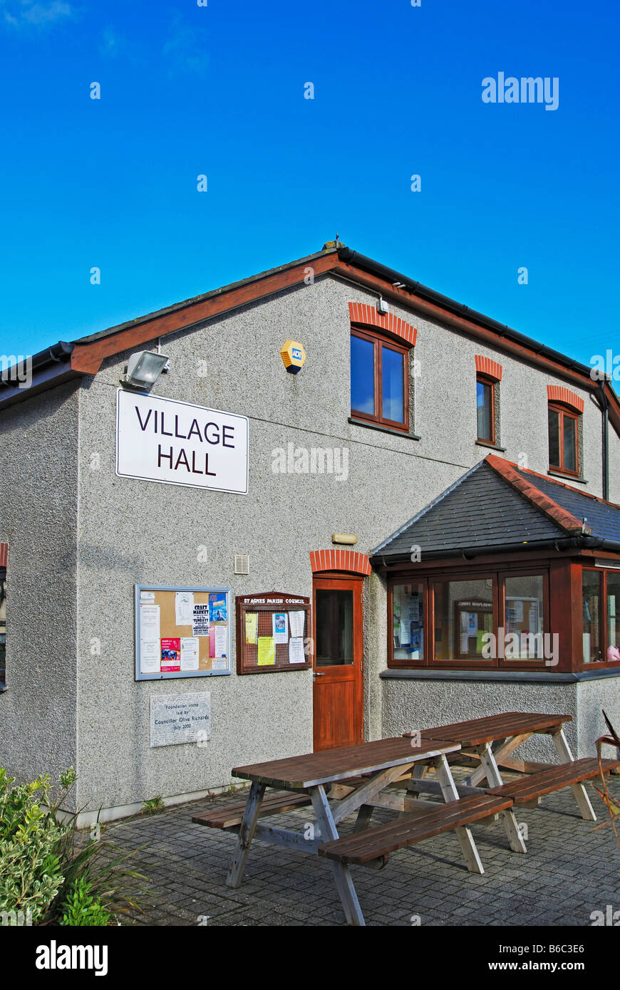 the village hall at porthtowan,cornwall,uk Stock Photo Alamy