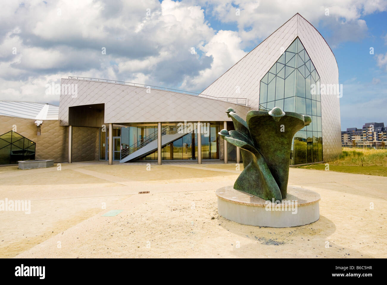 Canadian World War 2 monument and Juno Beach Centre, Courseulles sur mer, Normandy France Stock Photo