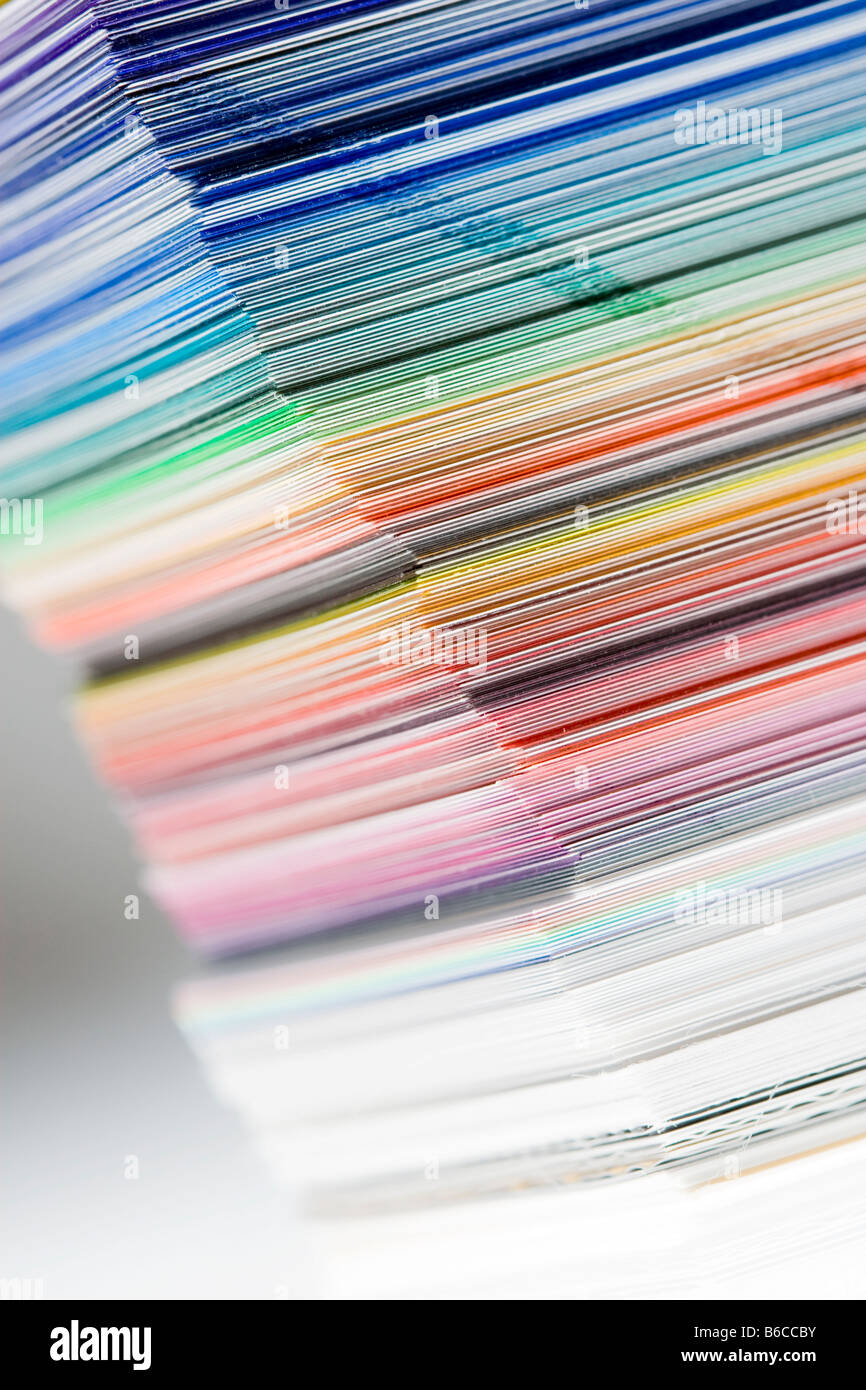 arrangement of color swatch abstract close up shot Stock Photo