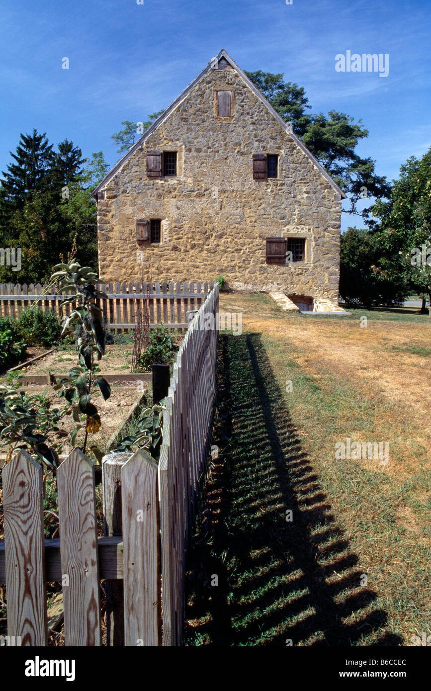 Garden and home at the Hans Herr House, oldest structure, Mennonite Meeting House in Lancaster