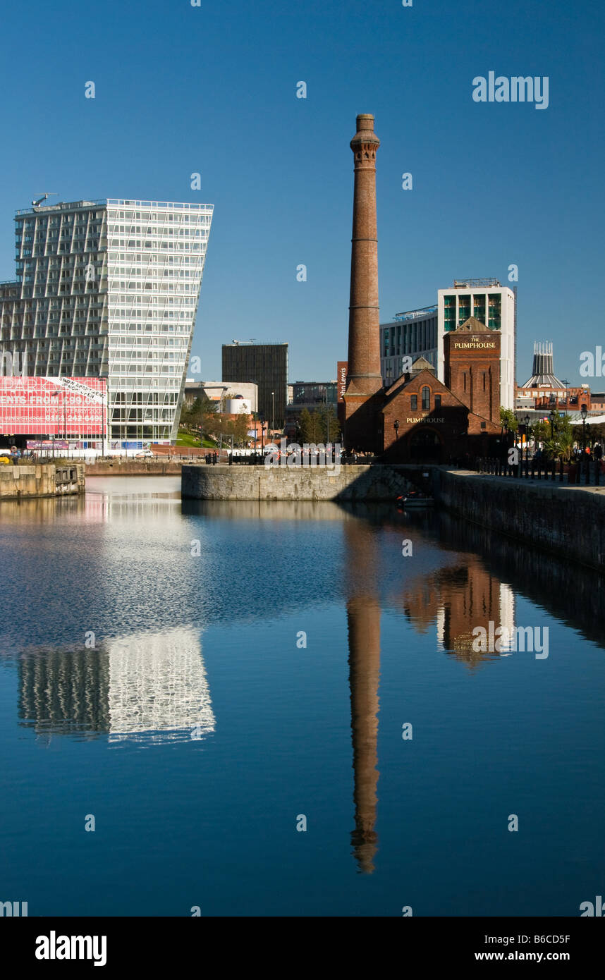 Old and new, Liverpool waterfront, Merseyside, UK Stock Photo - Alamy