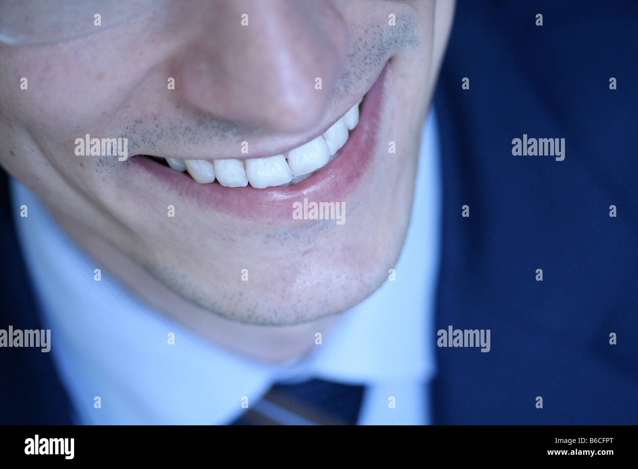Man mouth detail smiling hi-res stock photography and images - Alamy