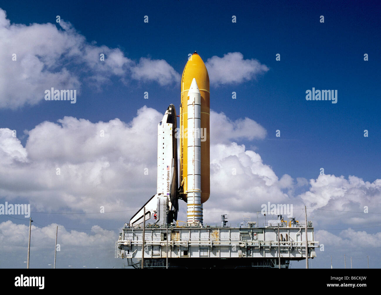 Space shuttle at space centre, Kennedy Space Centre, Florida, USA Stock Photo