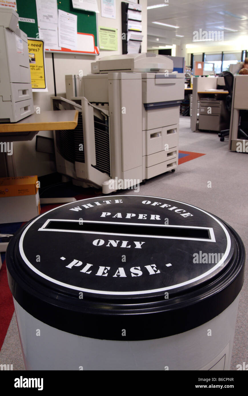 Office paper recycling Stock Photo Alamy