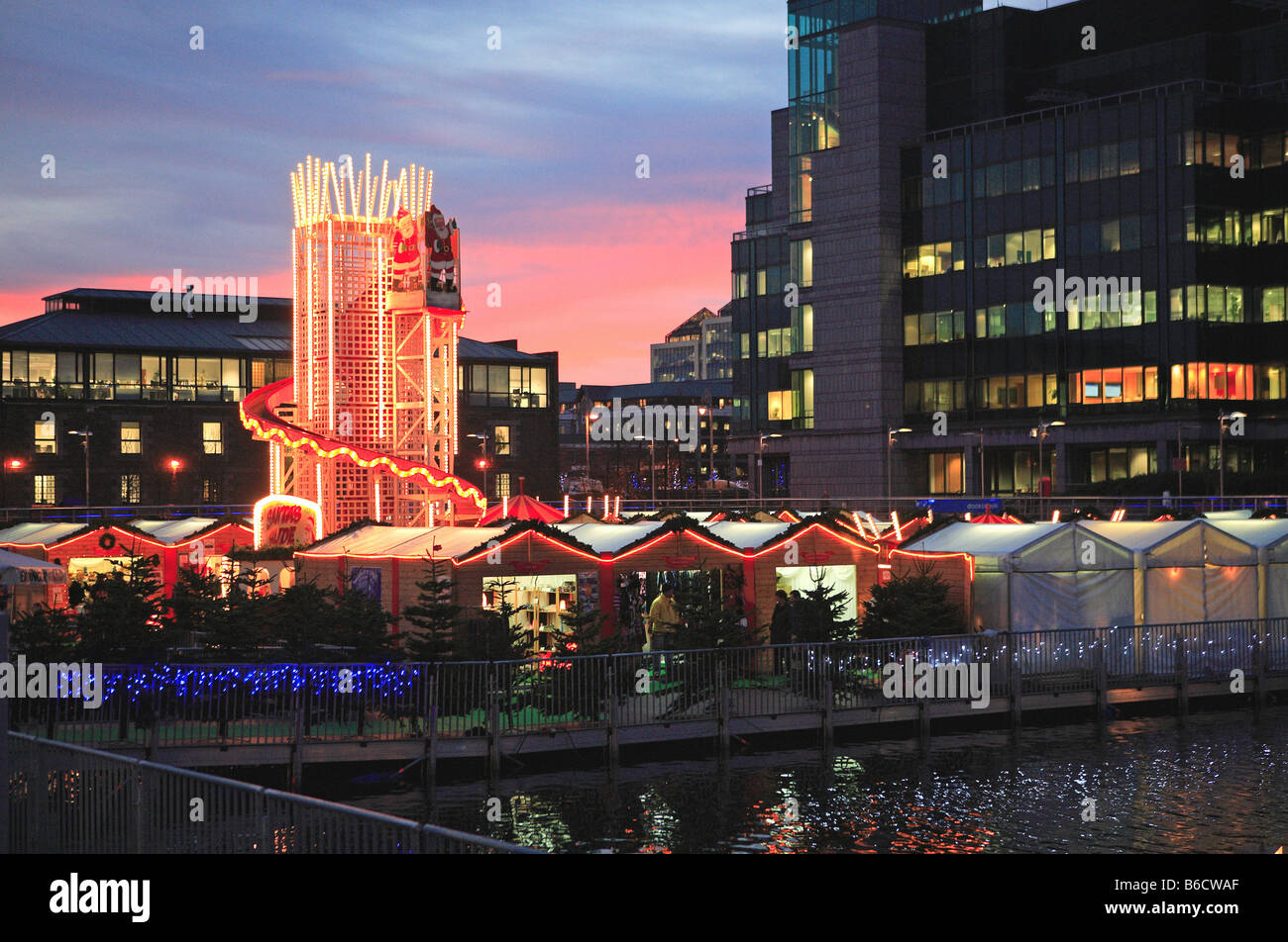 Dublin, Christmas Market, Dock Stock Photo Alamy