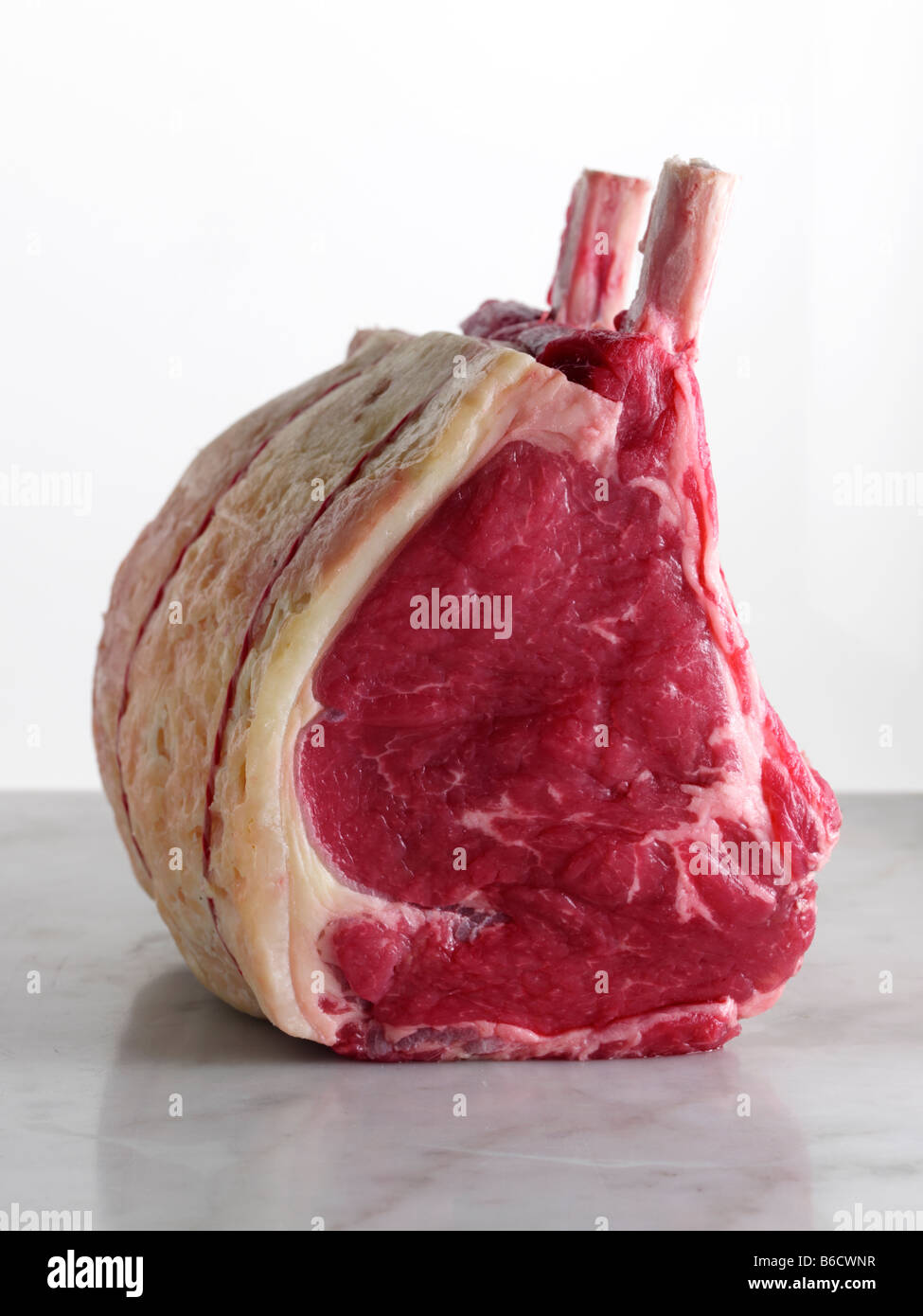 Raw joint of rib of beef editorial food Stock Photo Alamy