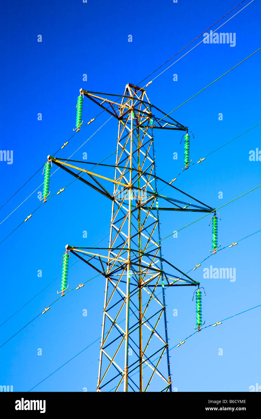 Pylon & Power Lines Stock Photo - Alamy