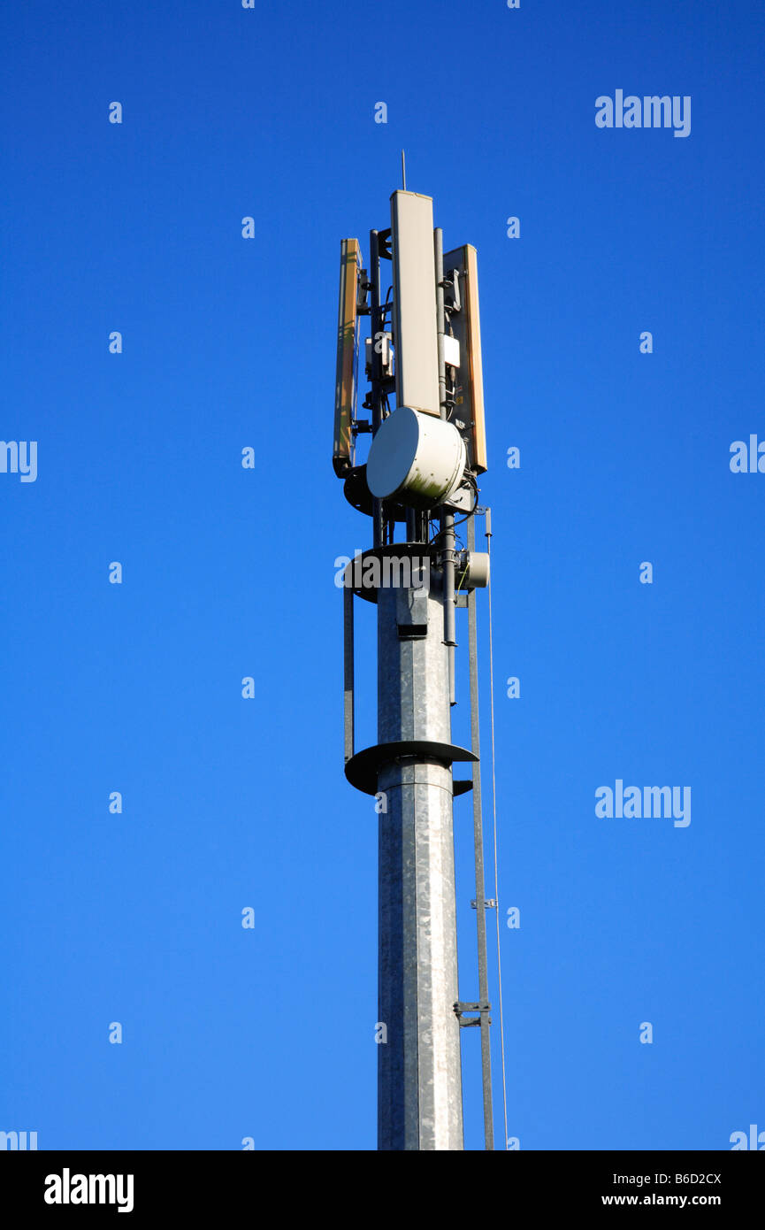 Radio base station mast and antennas Stock Photo Alamy
