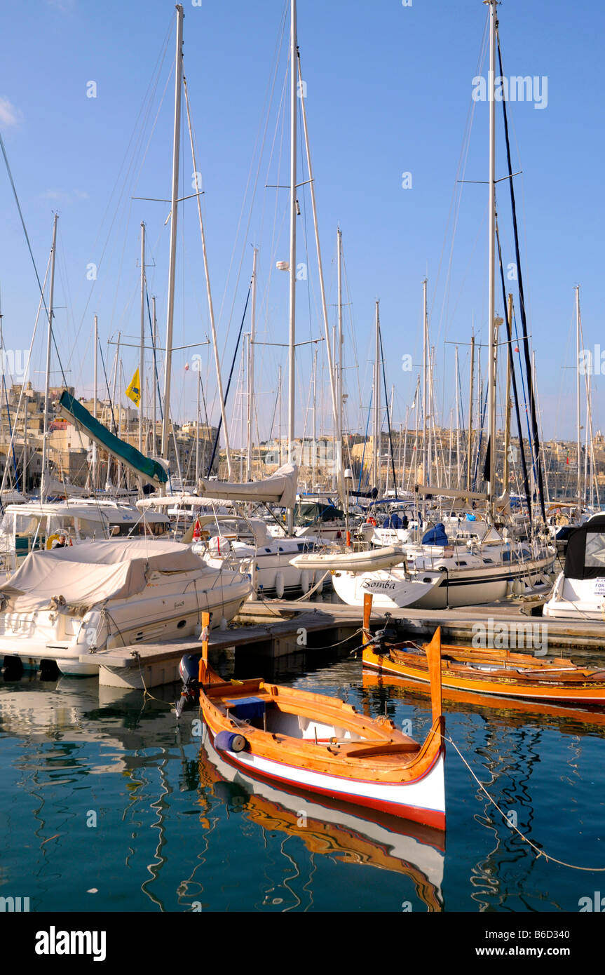 Grand Harbour Marina In Valletta Stock Photo