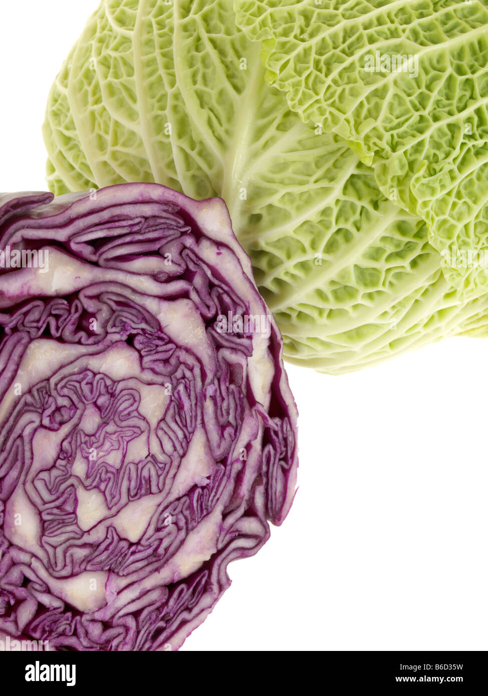 Red and Green Cabbage Stock Photo Alamy