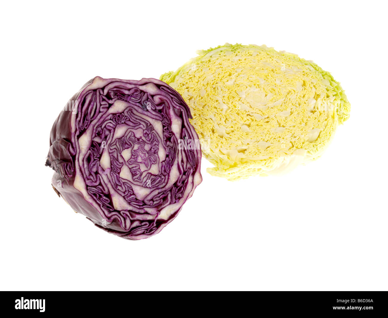 Red and Green Cabbage Stock Photo Alamy