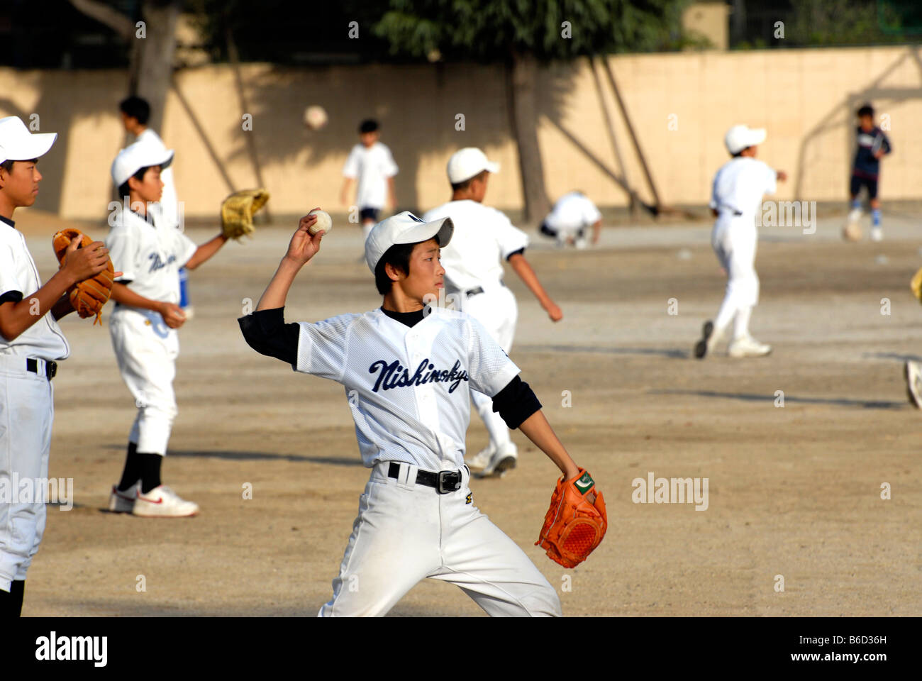Evening School Baseball Practice In Kyoto Japan Stock Photo - Alamy