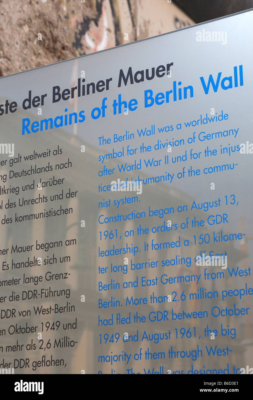 Remains Of the Berlin Wall Stock Photo - Alamy