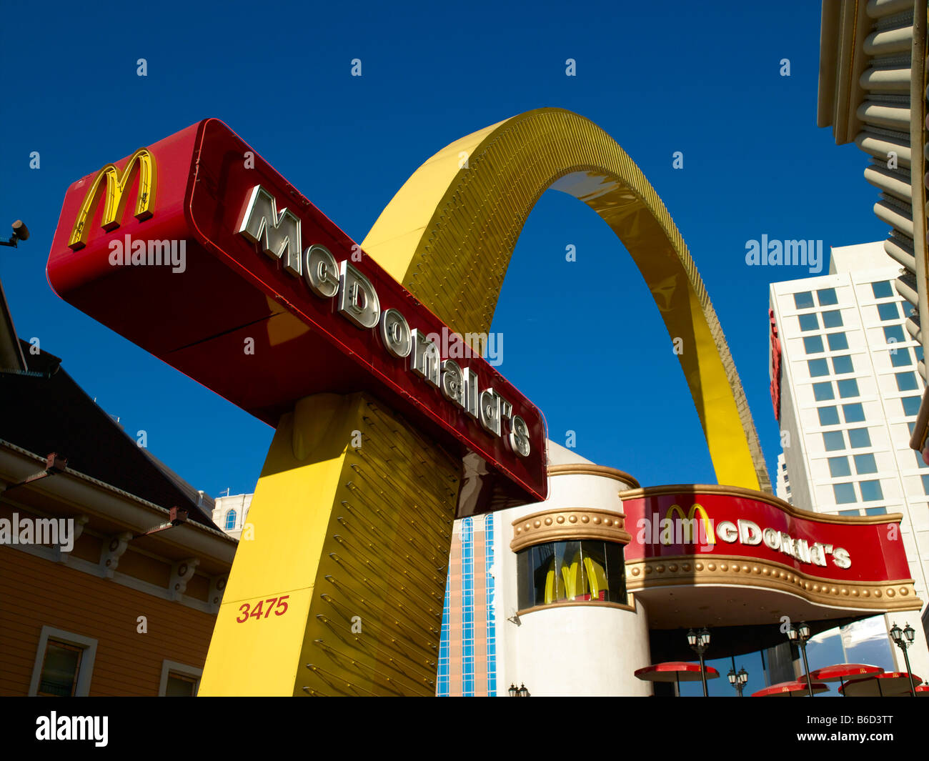 Las Vegas Strip Mcdonald's Sign Stock Photo