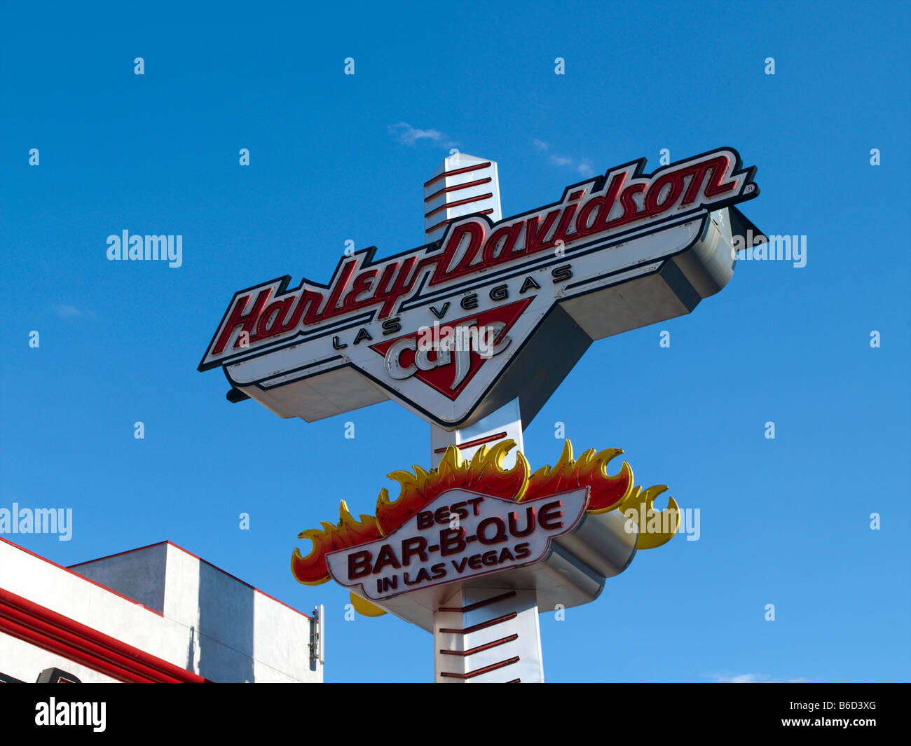 Las Vegas Strip Harley Davidson Cafe Stock Photo Alamy