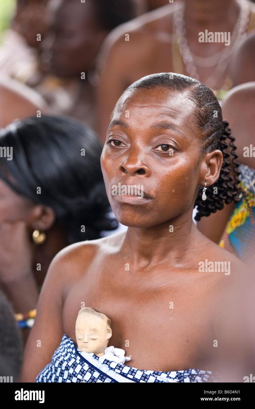 Portrait of a woman with voodoo doll, Togo, west Africa Stock Photo Alamy