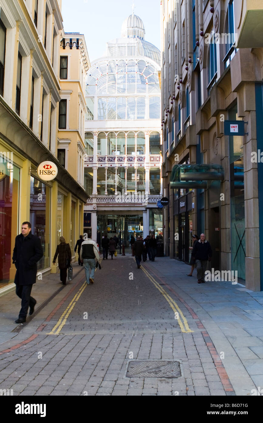Barton shopping arcade from St Annes Square Manchester Stock Photo