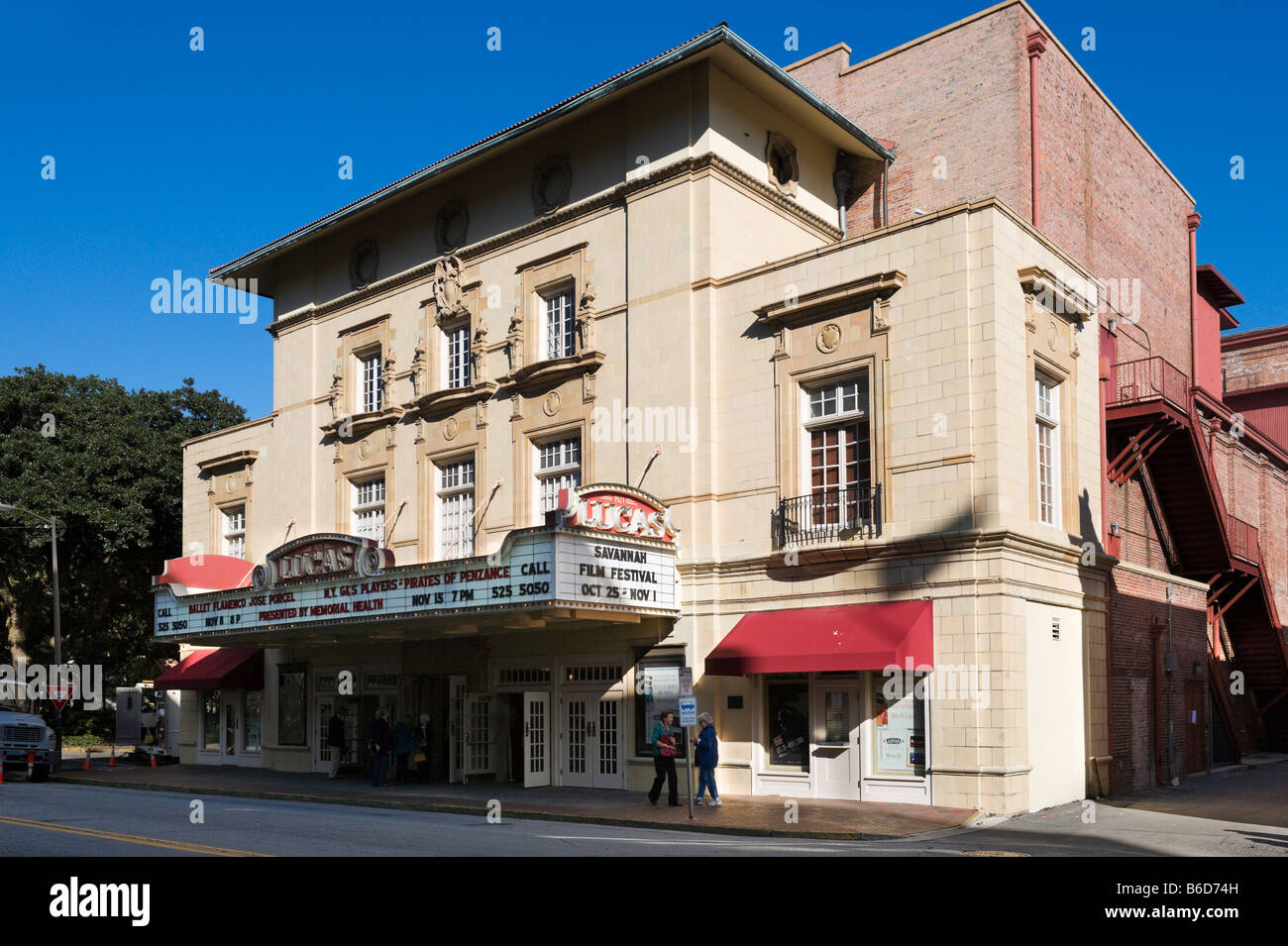 The Lucas Theater dating from 1921, Abercorn Street, Savannah, Georgia, USA Stock Photo