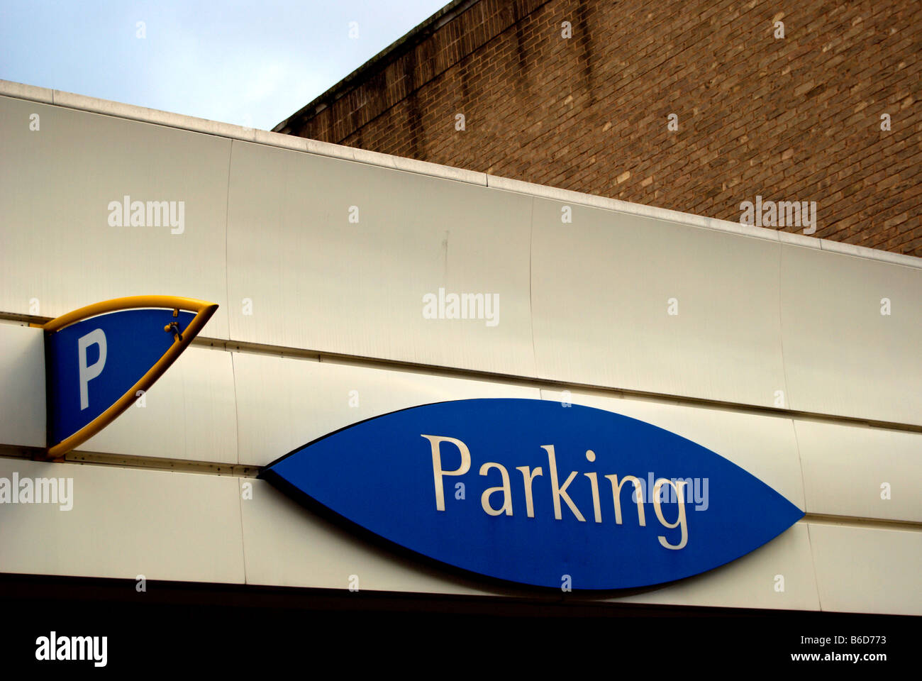 sign son a car parking structure in kingston upon thames, surrey