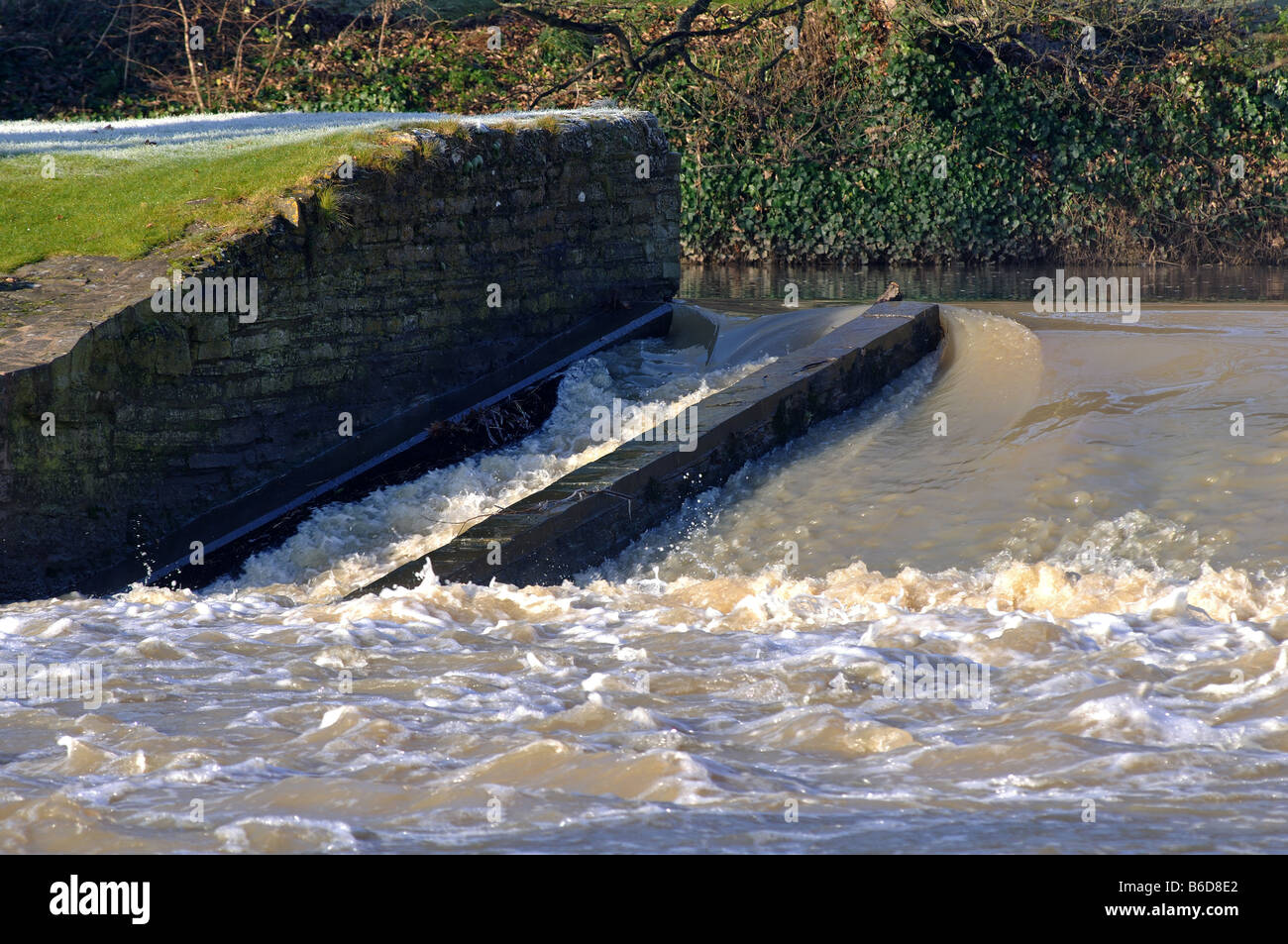 Combined fish and elver pass on River Avon, Stratford upon Avon, Warwickshire, England, UK Stock