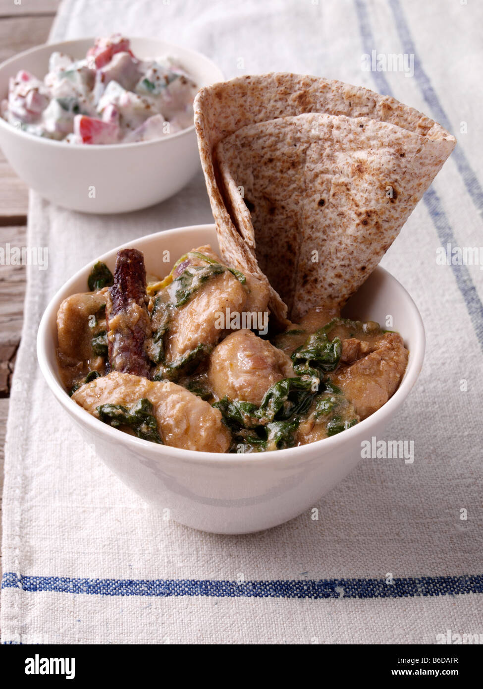 Chicken spinach curry Stock Photo - Alamy